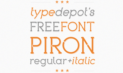 11 piron free font
