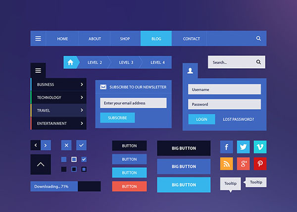 Blog-Magazine-Flat-UI-Kit
