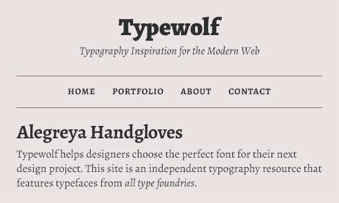 alegreya-font-sample