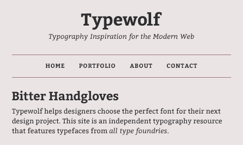 bitter-font-sample