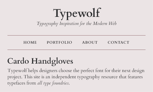 cardo-font-sample