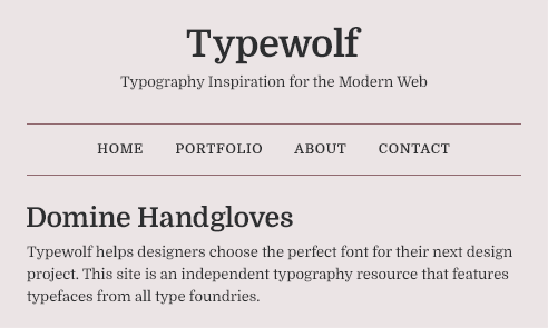domine-font-sample