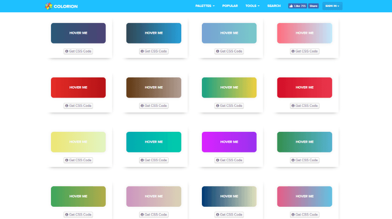 gradient buttons idesign