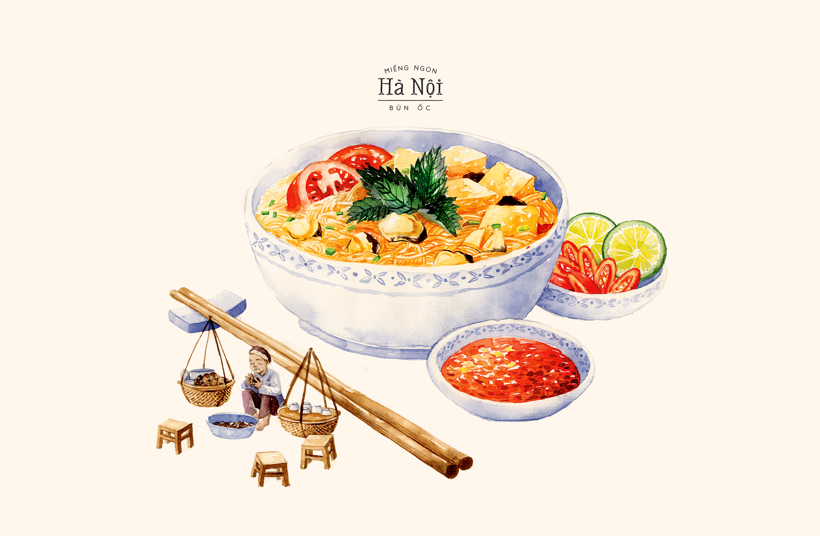 Idesign | A Taste Of Hanoi Truyền Tải Phong Cách Ẩm Thực Việt Qua Màu Nước  Mộc Mạc