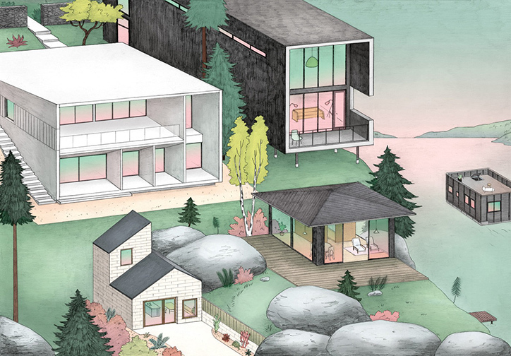 iDesign | Xây dựng trí tưởng tượng từ những gì có sẵn, Josephin Ritschel vẽ  nên những ngôi nhà có thật một cách siêu thực!