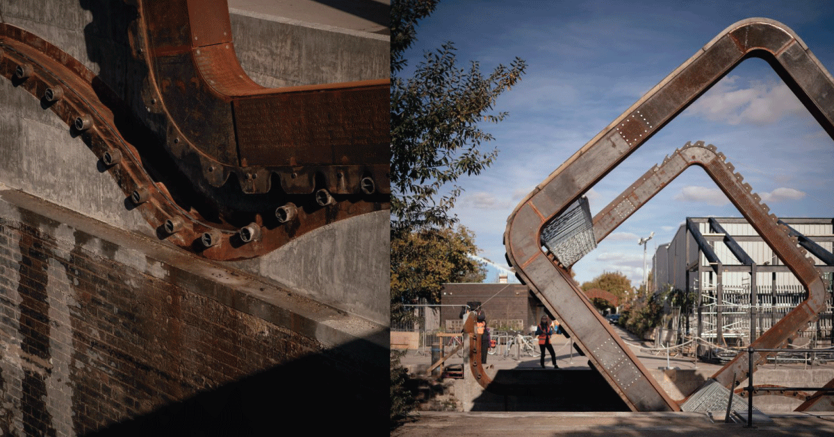 Thomas Randall-Page hoàn thành Cầu lăn Cody Dock ở London