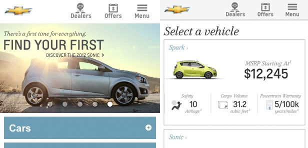 Xu hướng thiết kế web trên mobile năm 2012