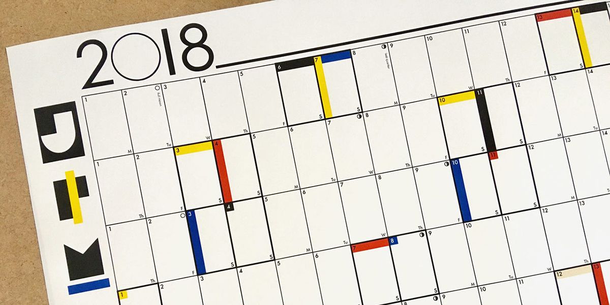 15 cảm hứng thiết kế lịch cho năm 2018