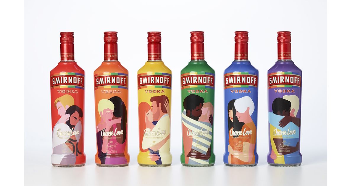 Choose Love: những mẫu chai Smirnoff cầu vồng qua sự hợp tác giữa Design Bridge và Rob Bailey