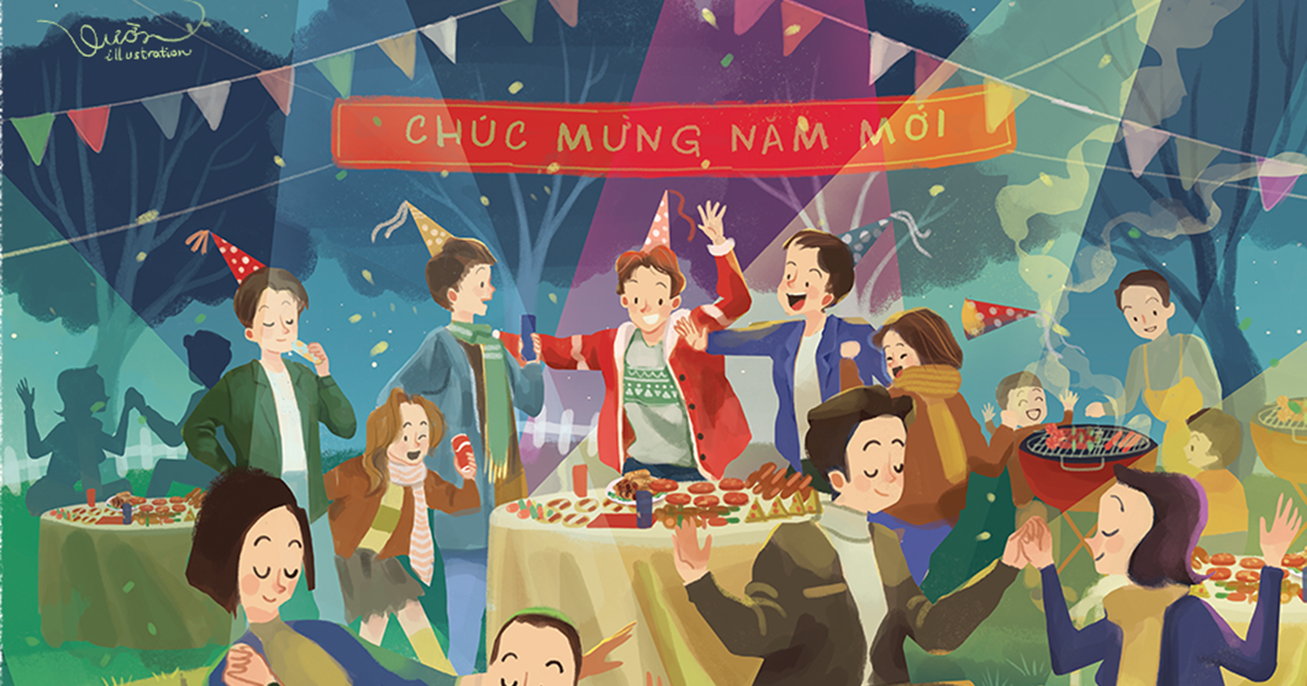 12 mùa lễ hội: Bộ lịch Tết ấm áp đến từ Vườn Illustration