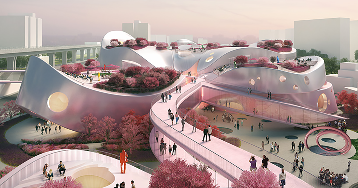 MVRDV và ý tưởng nhuộm hồng cho Bảo tàng nghệ thuật Taoyuan ở Đài Loan