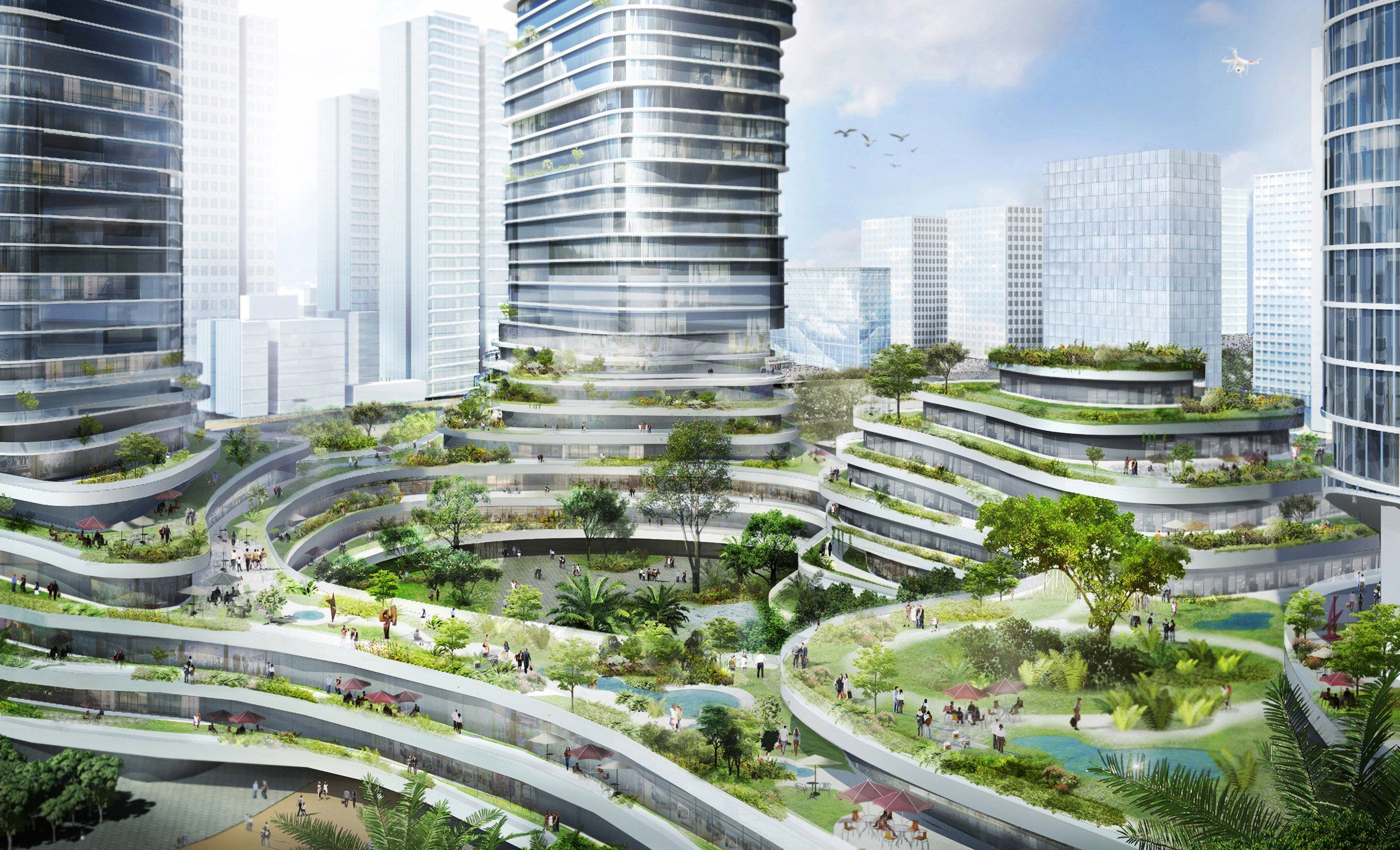 Không gian xanh tọa lạc giữa trời mây