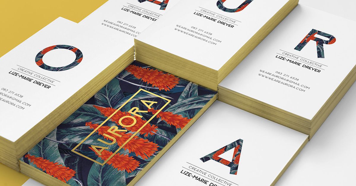 Bộ nhận diện hoa lá bắt mắt của studio Aurora