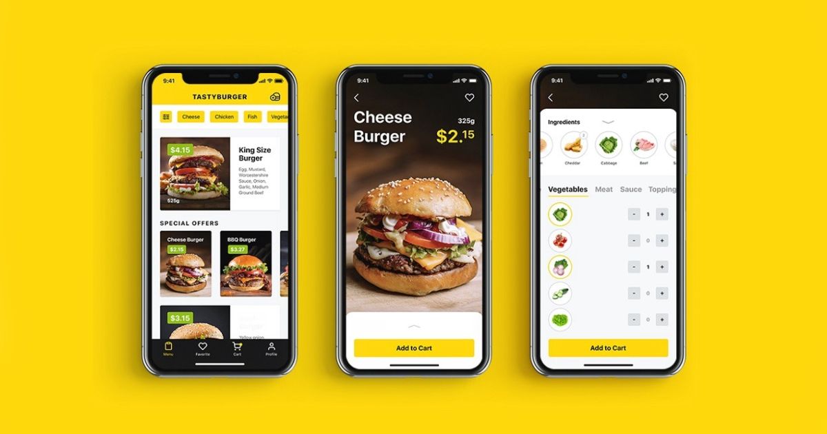Case study: Tasty Burger - Thiết kế UI cho phần mềm đặt thức ăn trên điện thoại