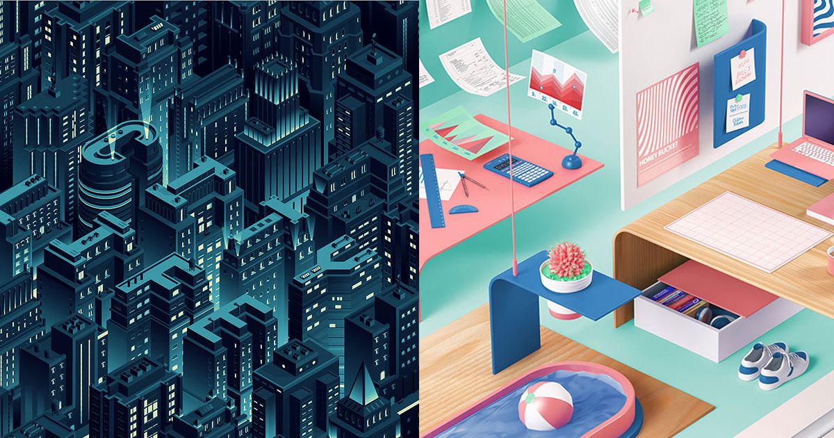 Isometric - Từ bản vẽ kỹ thuật đến tác phẩm nghệ thuật