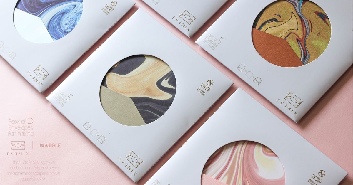Bộ phong bì Evemix với những hoà trộn màu sắc bắt mắt