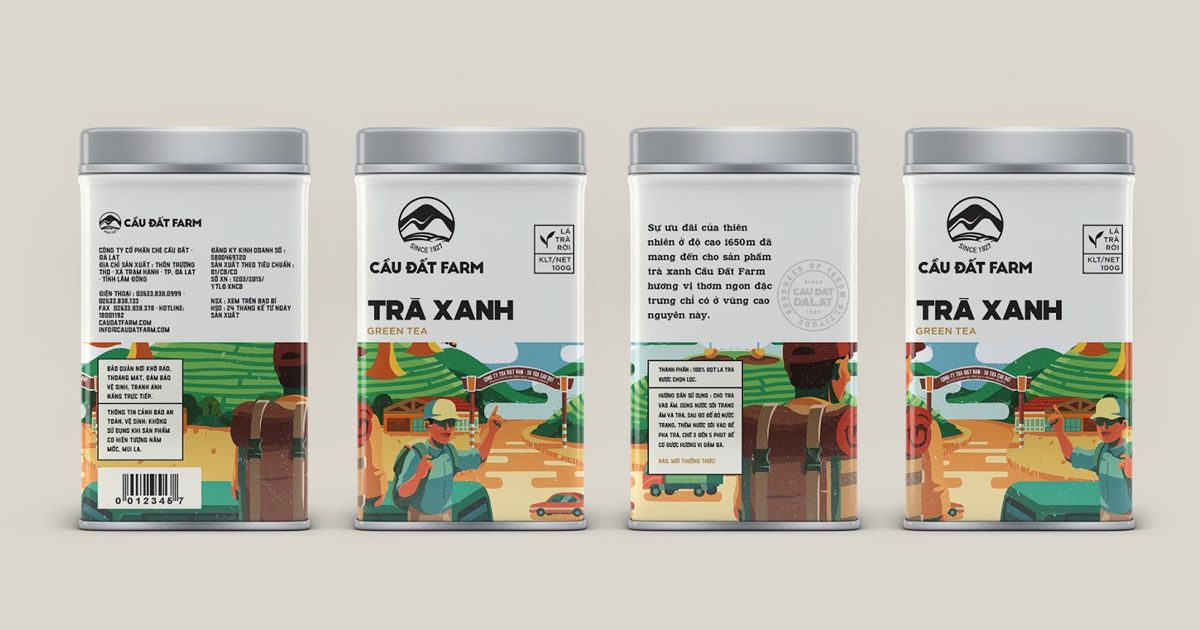 Thăm trang trại Cầu Đất qua bao bì trà của thương hiệu