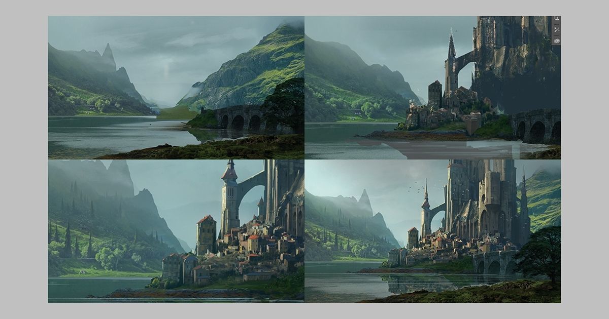 Từng bước vẽ nên cảnh quan hùng tráng bằng Photoshop
