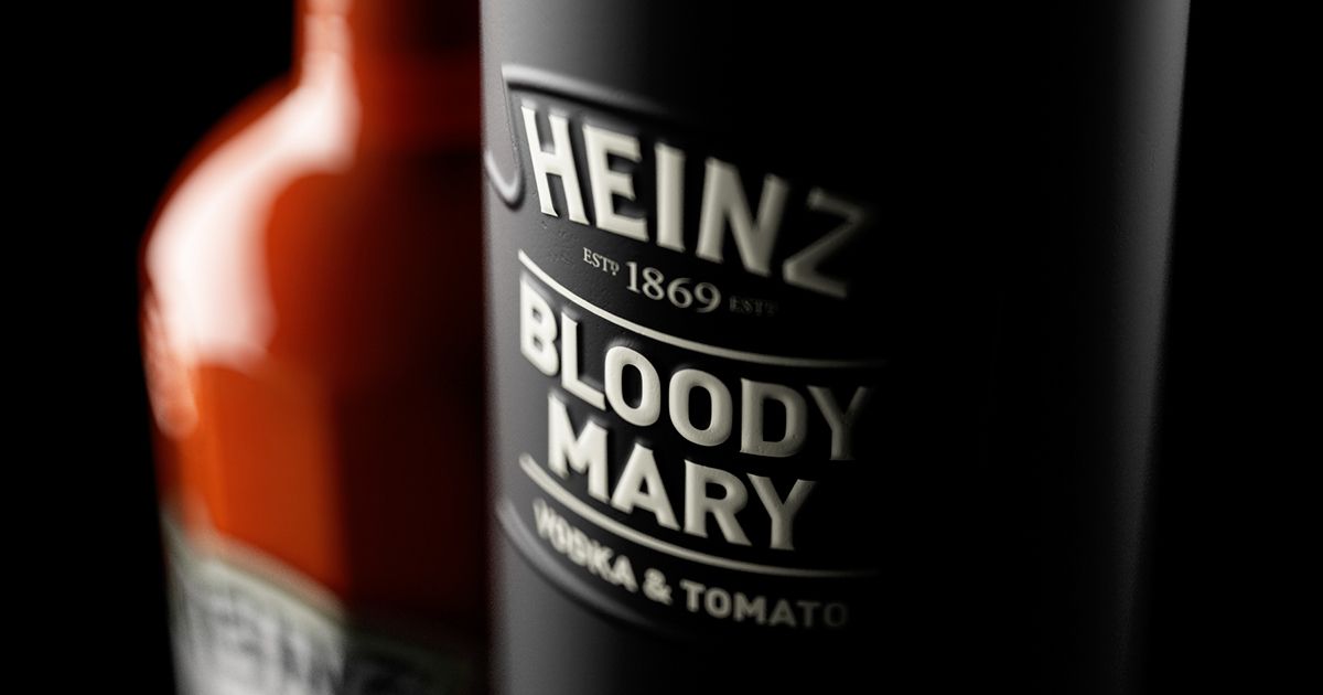 Thiết kế chai cocktail cà chua sang trọng từ thương hiệu Heinz