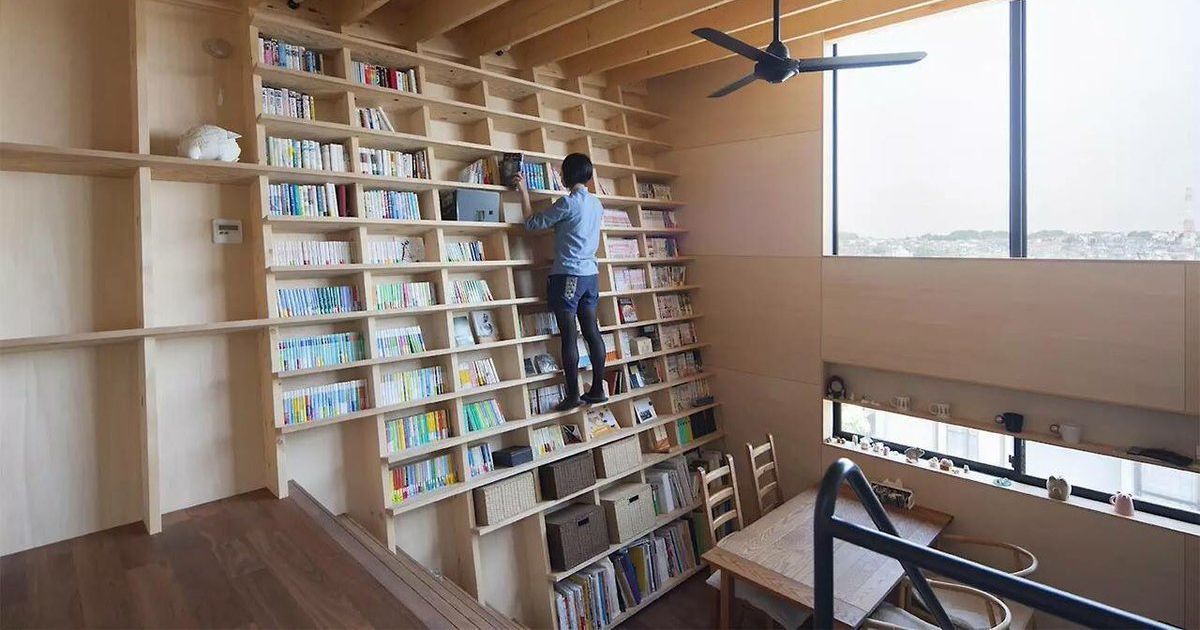 Tủ sách ở Nhật Bản được thiết kế trụ vững trước động đất