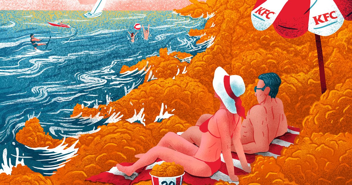 Bộ postcard về trải nghiệm du lịch trong thế giới đồ ăn của KFC