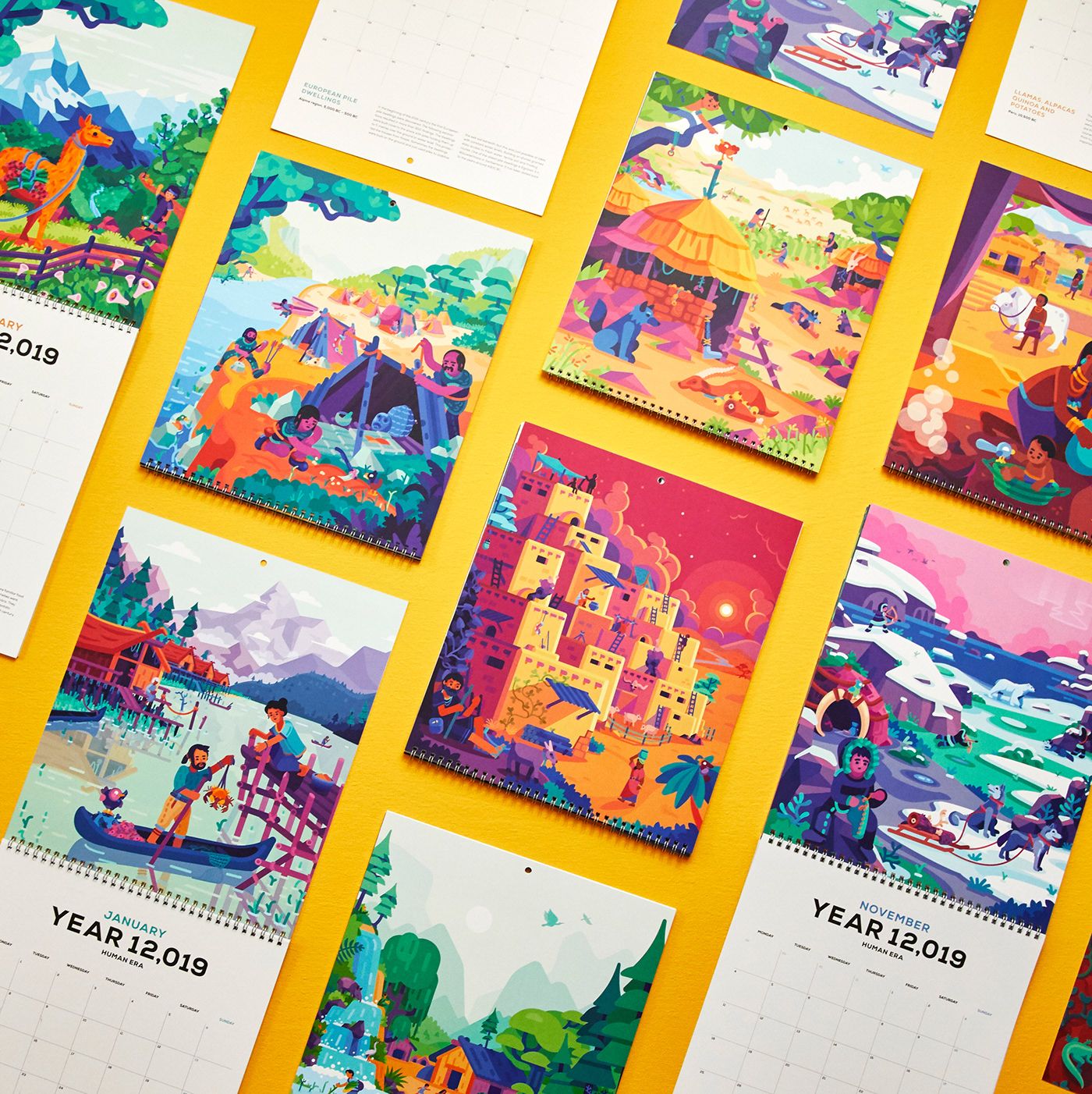 19 ý tưởng thiết kế lịch nổi bật cho năm 2019