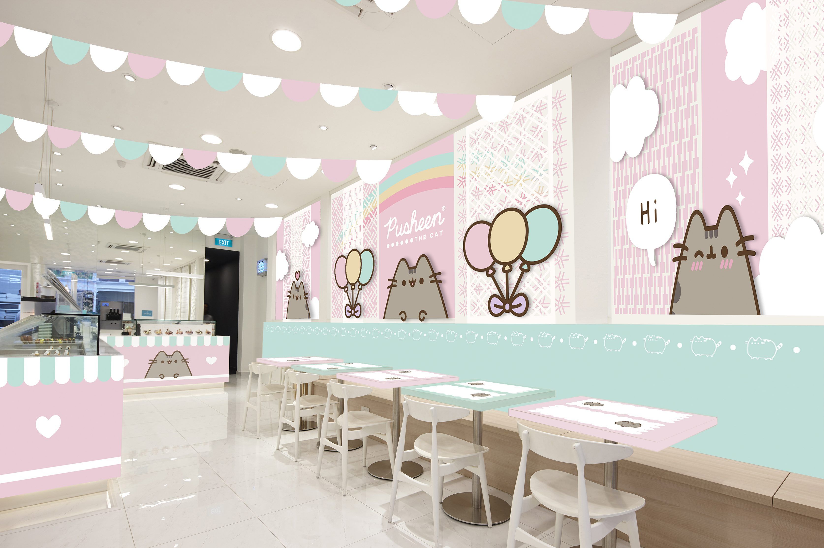 Chú mèo Pusheen lần đầu tiên “tấn công” vào một quán cà phê tại Singapore