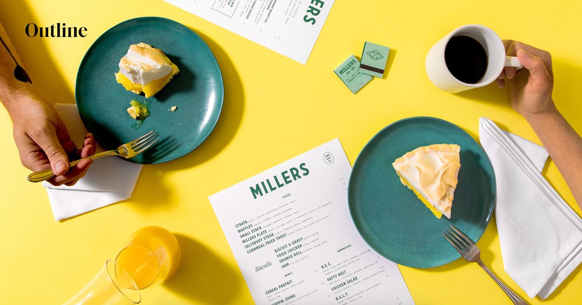 Bộ nhận diện thương hiệu tươi vui cho cửa hàng ăn sáng Millers