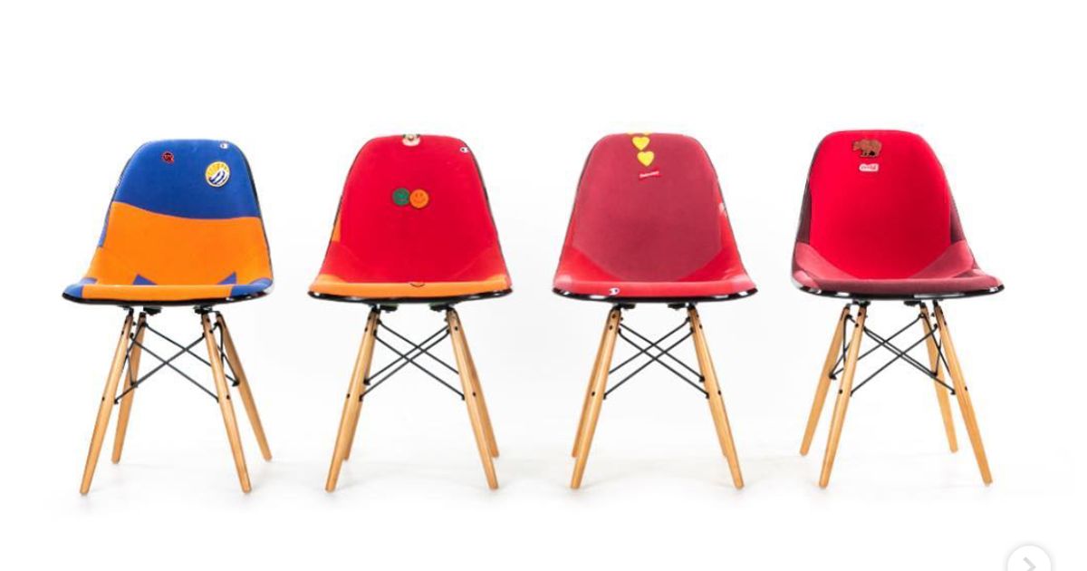Ghế Side Shell xuất hiện với dáng vẻ mới khi vận chiếc áo Champion