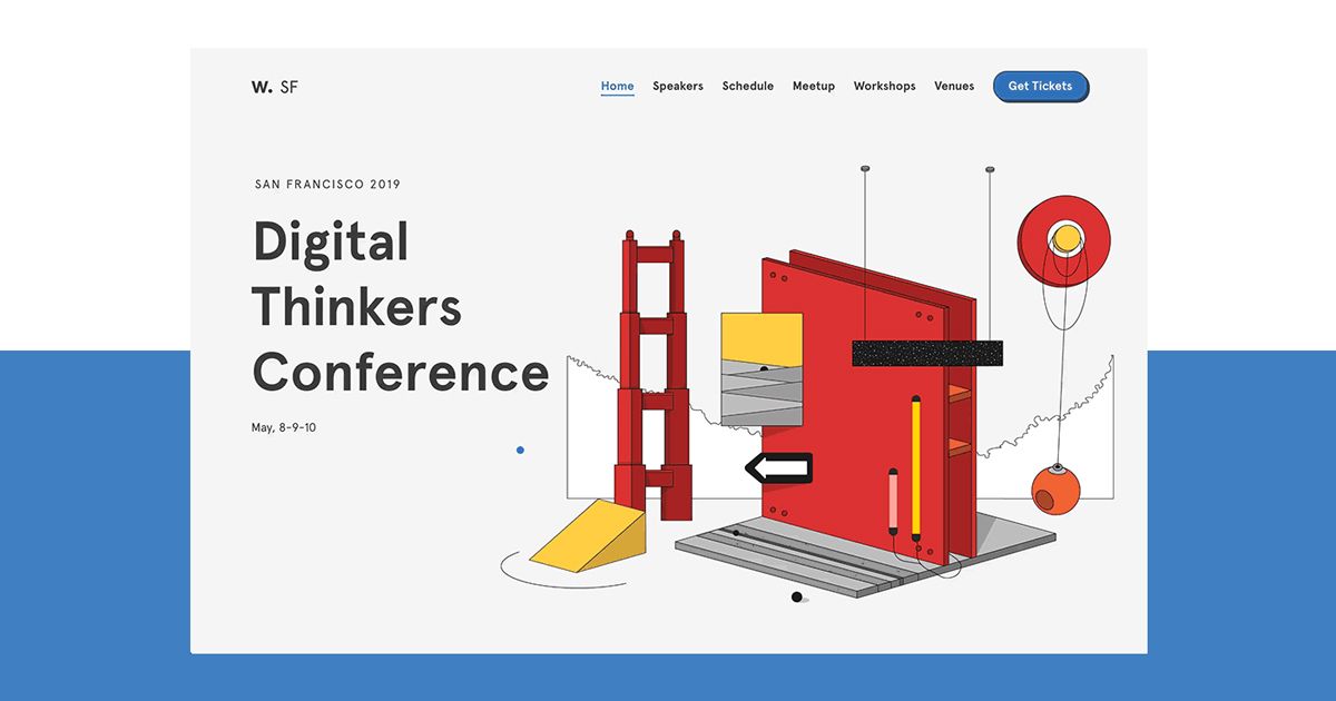 Trang web vui nhộn của Hội nghị Awwwards dành cho các tín đồ thiết kế