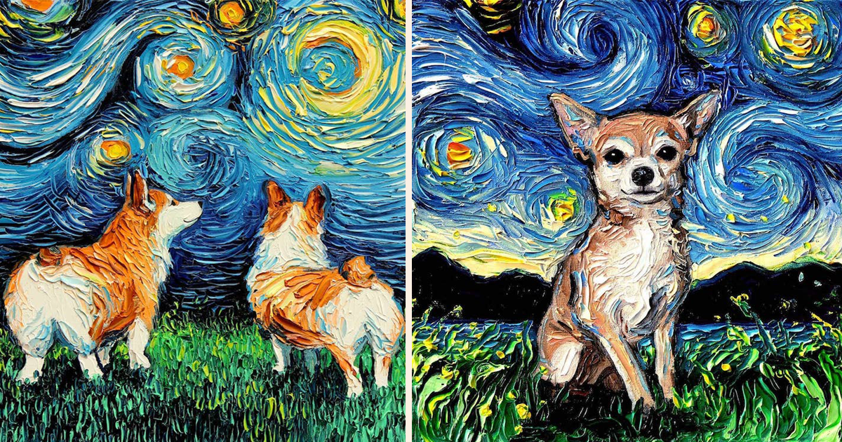 Khi thú cưng trở thành “nhân vật chính” trong tranh Van Gogh