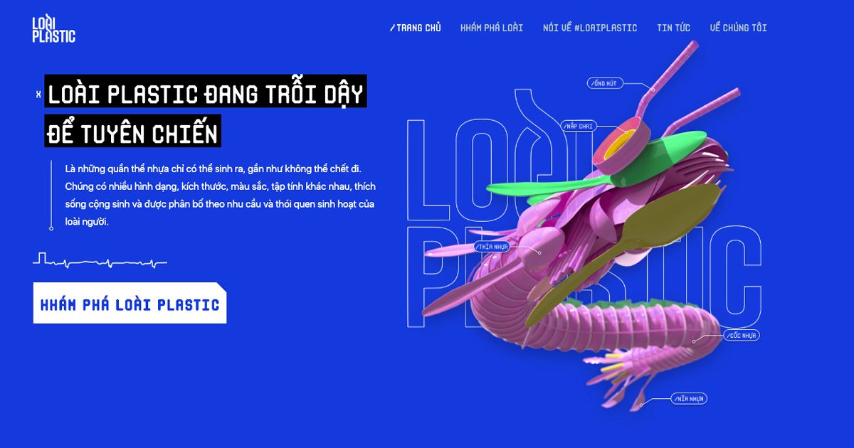 Dự án “Loài Plastic”: Rác thải nhựa là những con quái vật đáng sợ