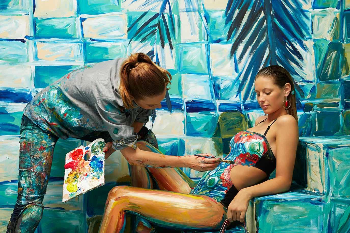 Alexa Meade “bắt cóc” con người vào nghệ thuật 2D