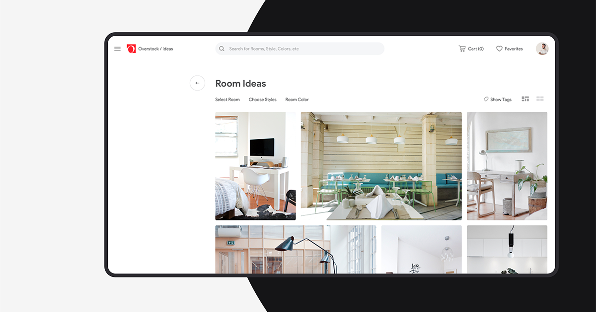 [UI Inspiration] Tái thiết kế giao diện cho trang web thương mại điện tử Overstock.com - sự thanh lịch của phong cách tối giản
