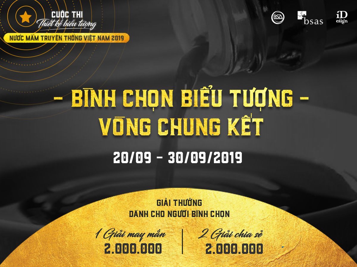 Bình chọn biểu tượng Vòng Chung kết - Cuộc thi thiết kế biểu tượng Nước mắm truyền thống Việt Nam 2019
