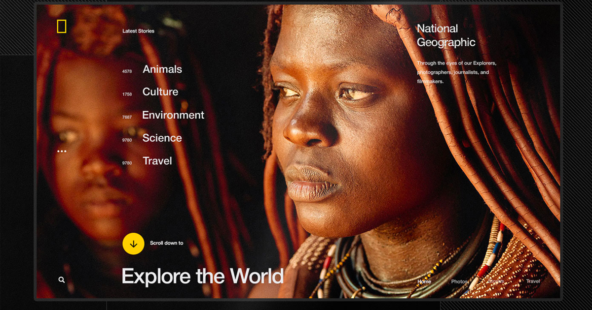 [UI Inspiration] Đến gần hơn với thiên nhiên qua trang web của National Geographic World