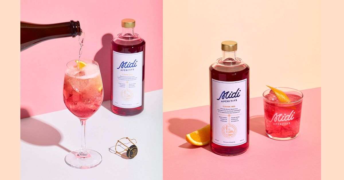 Thiết kế bao bì ngọt ngào dành cho rượu hồng Midi Apéritifs