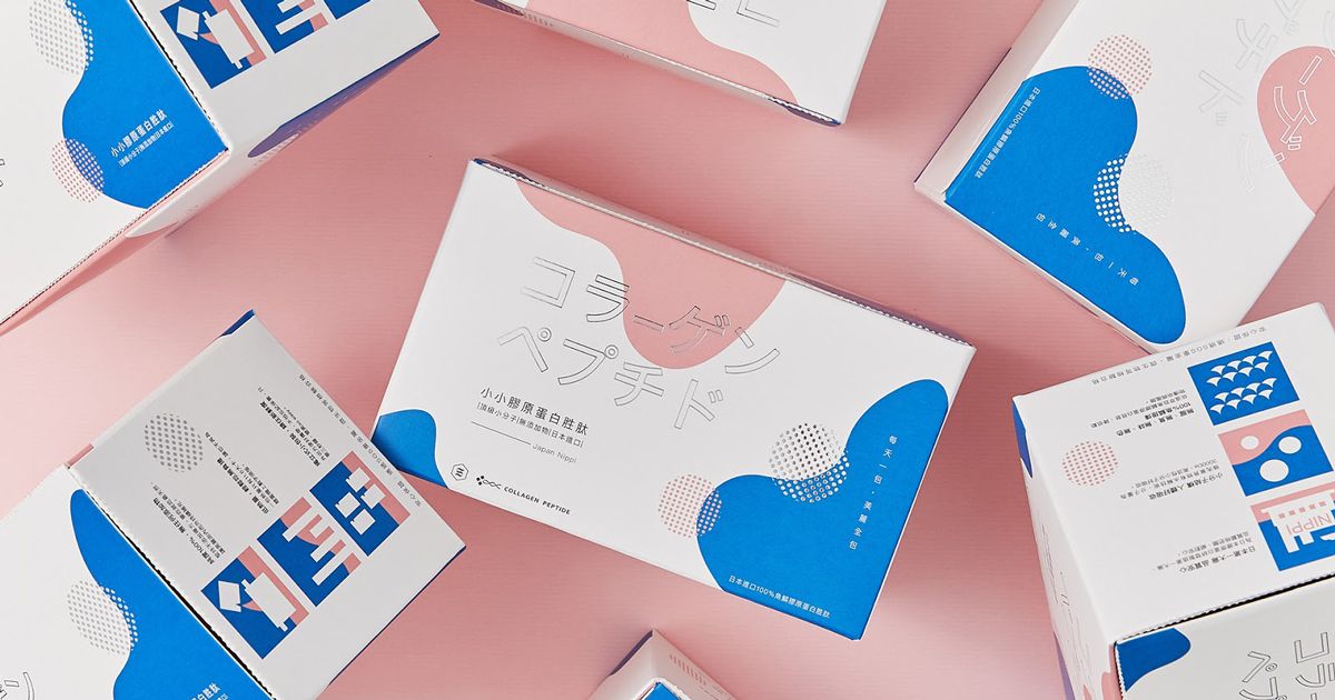 Bao bì thiết kế đầy nữ tính dành cho sản phẩm collagen Nippi