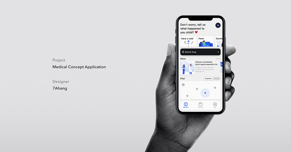 [UI Inspiration] Ứng dụng y tế hữu ích cho phụ huynh về chăm sóc sức khỏe trẻ em