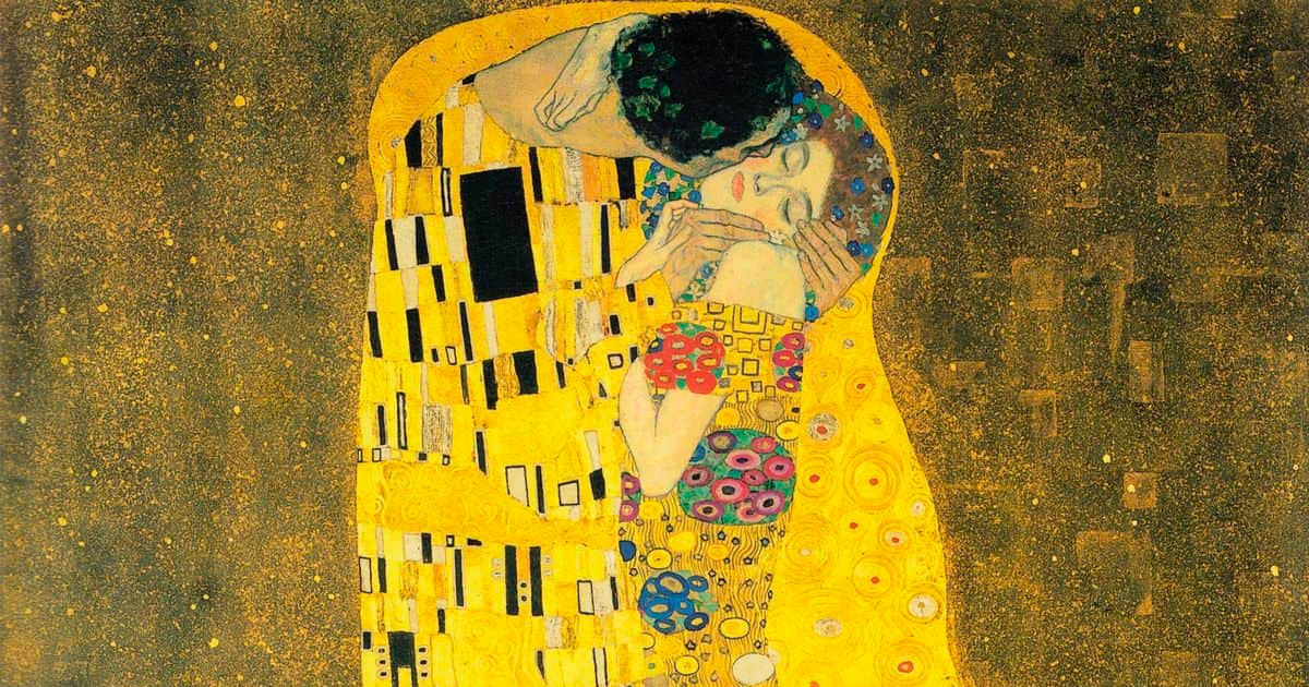 Một cái nhìn cận hơn về sự lãng mạn tinh tế trong kiệt tác 'The kiss' của danh hoạ Gustav Klimt