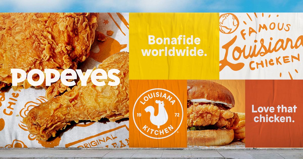 Thương hiệu Popeyes thay đổi bộ nhận diện hiện đại hơn