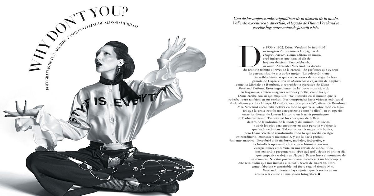 Bộ ảnh chụp tạp chí lấy cảm hứng từ biên tập viên thời trang nổi tiếng Diana Vreeland
