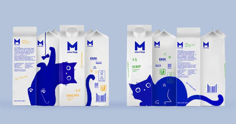 Vui mắt với những chú mèo đáng yêu từ bao bì sữa