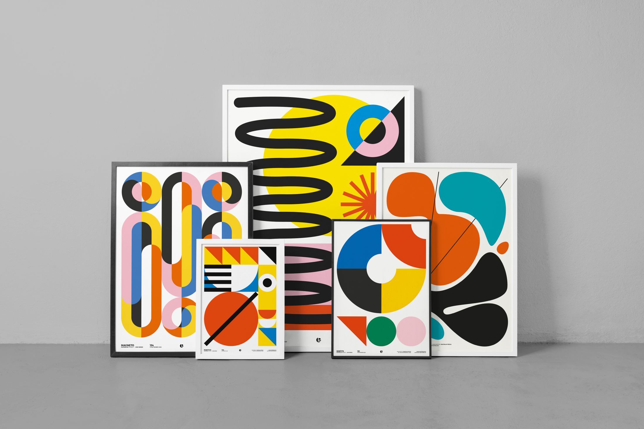 Bộ poster đoạt giải thưởng lấy cảm hứng từ thập niên 90 và Bauhaus