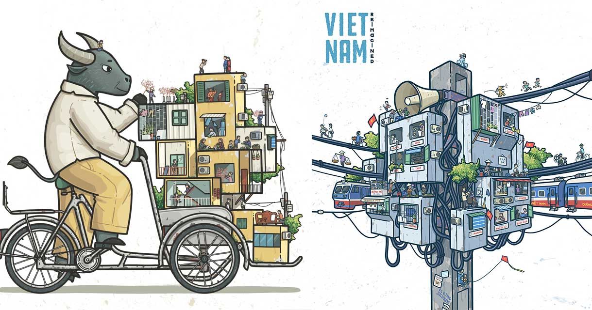 Cuộc sống thường nhật của người dân Việt Nam thu bé lại vừa bằng một 'Trạm Tập Thể' của Đặng Tuấn