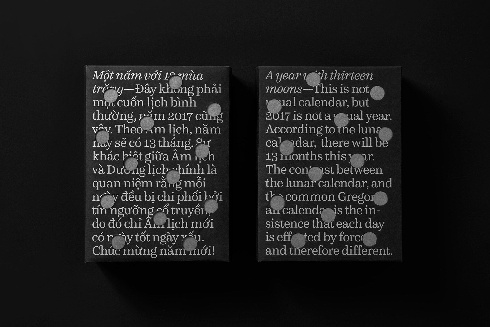 'A year with thirteen moons' -  Thiết kế lịch truyền thống lấy cảm hứng từ những chữ số cổ điển Việt Nam