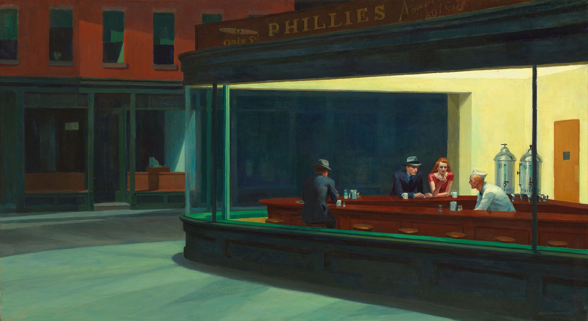 /Tách Lớp/ Sự yên tĩnh bí ẩn  trong Nighthawks của Edward Hopper