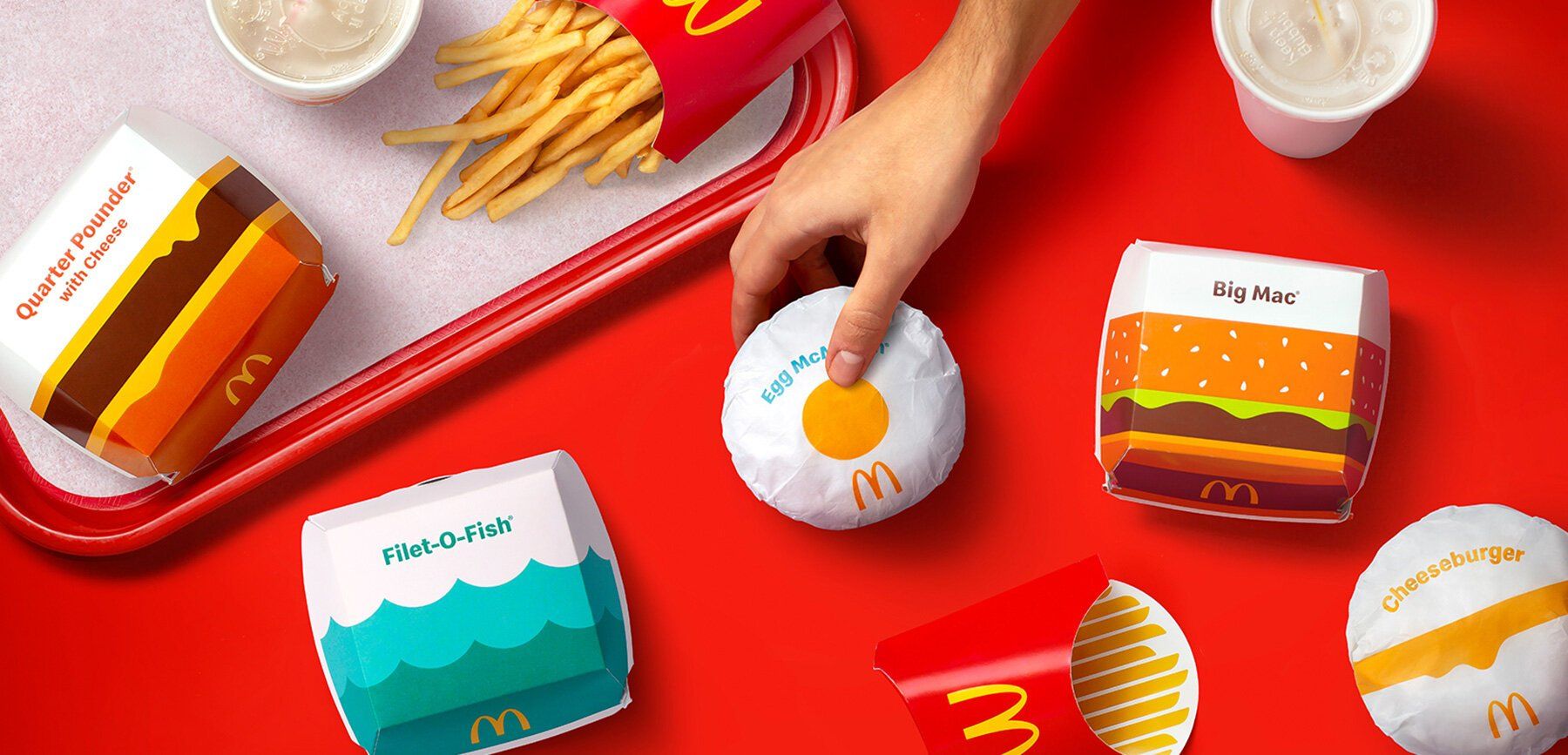 Mcdonald's đã công bố tái thiết kế bao bì toàn cầu với trọng tâm là hình ảnh đồ họa tươi vui đặc trưng