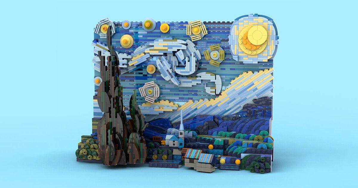 Tác phẩm "Đêm đầy sao" của Vincent Van Gogh đã chính thức biến thành một bộ LEGO gồm 1.552 mảnh ghép