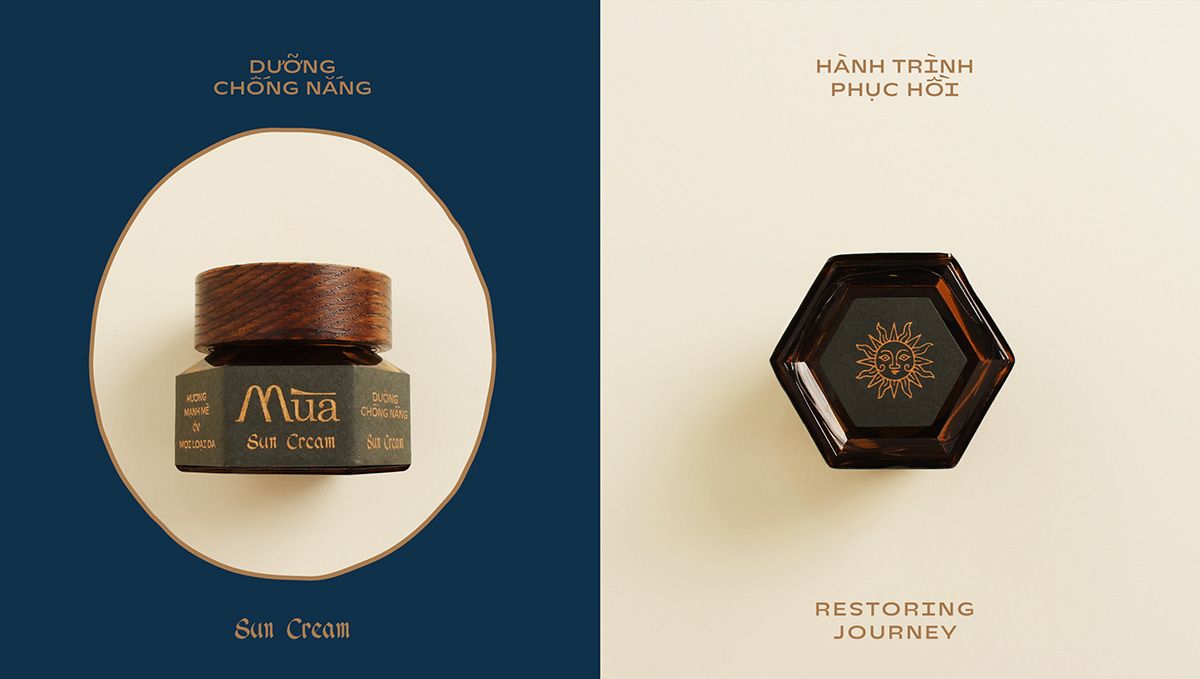 Bao bì và bộ nhận diện của Mùa Cosmetics, thương hiệu mỹ phẩm “nhà lính”